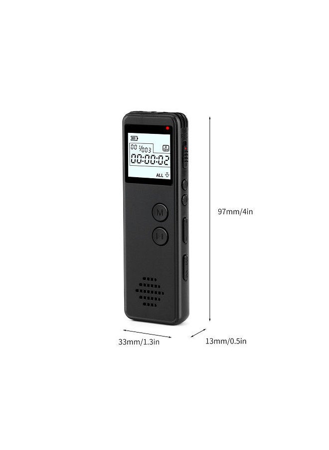Generic - Digital Voice Recorder Voice Activated Recorder Noise Reduction Dictaphone MP3 Player HD Recording 10h Continuous Recording Line-In Function for Meeting Lecture Interview Class MP3 Record - Image 1