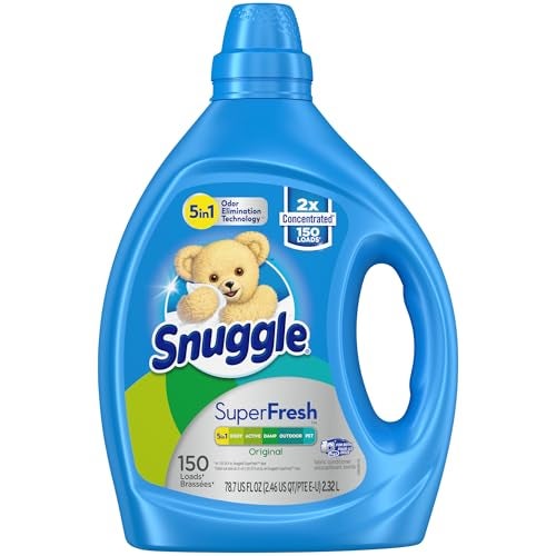 Snuggle Liquid Fabric Softener, SuperFresh Original, Eliminates Tough Odors, 2X Concentrated, 150 Loads - Image 1