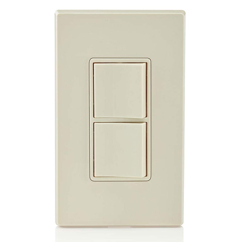 Leviton 15 Amp, 120/277 Volt, Decora Single-Pole, AC Combination Switch, Commercial Grade, Grounding, 5634-I, Light Almond - Image 3