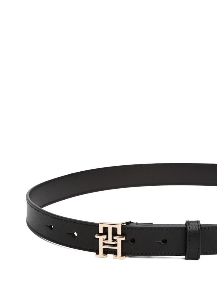 TOMMY HILFIGER Monogram Plaque Buckle Leather Belt - Image 2