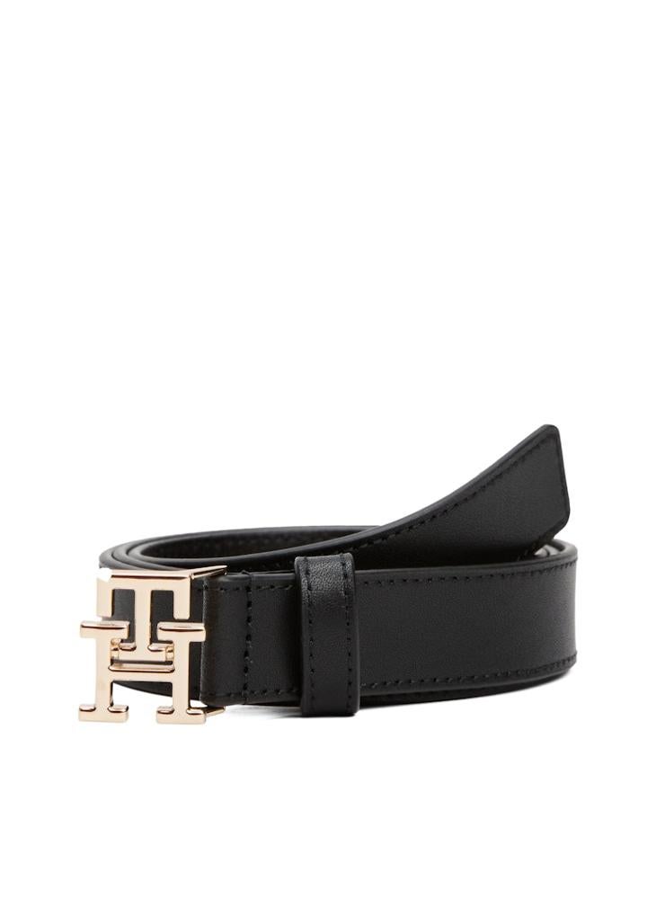 TOMMY HILFIGER Monogram Plaque Buckle Leather Belt - Image 1