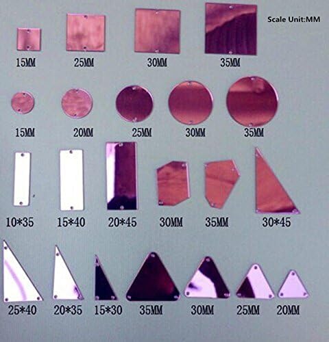 MEYA Sew On Acrylic Purple Mirror Diamante Rhinestone Crystal Flat Back Mirror Beads with Hole for DIY Wedding Dress Clothing Bags Shoes Decoration  - Image 4