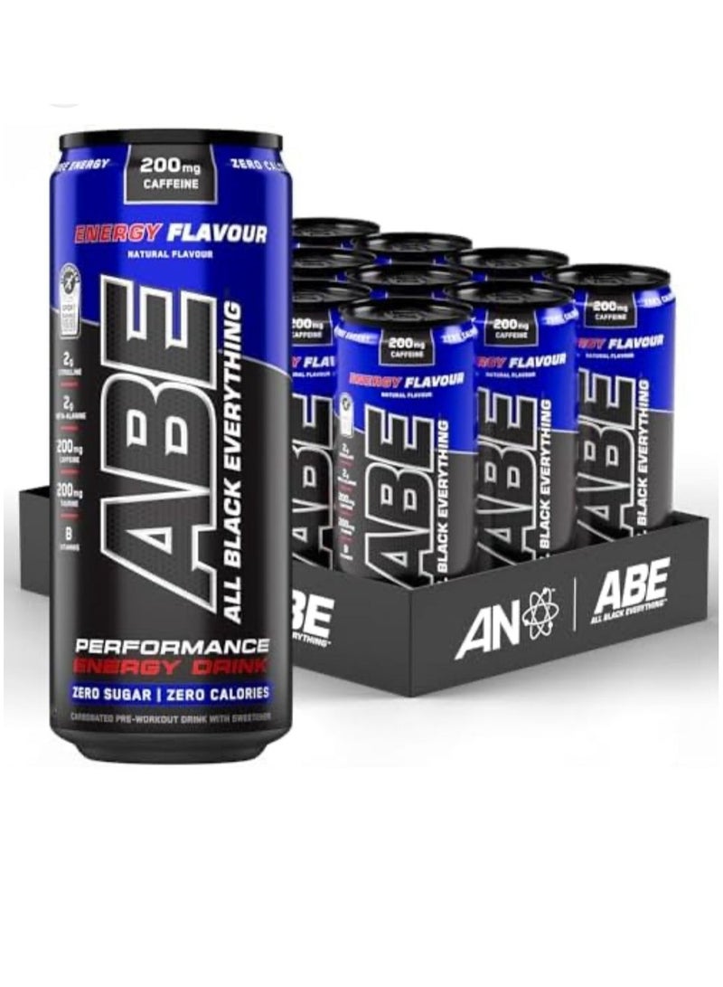 Applied Nutrition Abe Ultimate Pre Workout Drink, Energy Flavor 330 ML Pack of 12 - Image 1