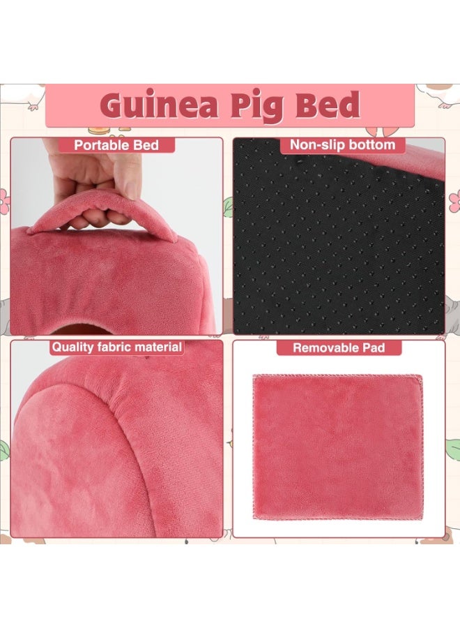 Meetion Guinea Pig Bed 2 Pack, Washable Guinea Pig Cage Accessories Small Animal Bed Hideout for Guinea Pigs Chinchillas Hamsters Hedgehogs (Handbag and Bear) - Image 2