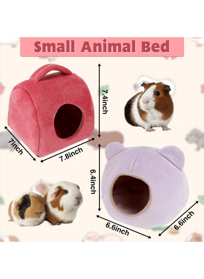 Meetion Guinea Pig Bed 2 Pack, Washable Guinea Pig Cage Accessories Small Animal Bed Hideout for Guinea Pigs Chinchillas Hamsters Hedgehogs (Handbag and Bear) - Image 3