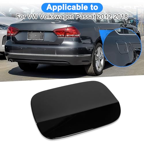 psler Lid Gas Tank Fuel Door Cover Caps - PSLER VW 2012 2013 2014 2015 2016 2017 2018 561809857(Black) - Image 2