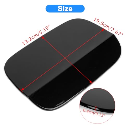 psler Lid Gas Tank Fuel Door Cover Caps - PSLER VW 2012 2013 2014 2015 2016 2017 2018 561809857(Black) - Image 4