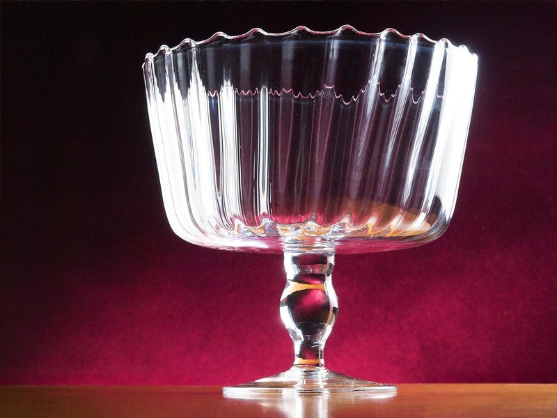 Barski Large Glass Trifle Bowl, with Scallop Design - 9" D - European Beautiful Hand Made Glass - 168 oz (over 5 quarts) Clear - Image 4