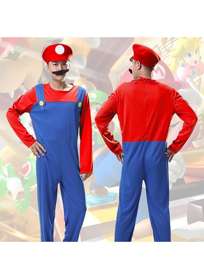 Mario Costume Luigi Costume Set, Luigi Costume, Cosplay Costume, Mario and Luigi Costume, Super Bros Cosplay Costumes, Women's Men's Outfit for Christmas, Carnival, Fancy Dress - Image 3