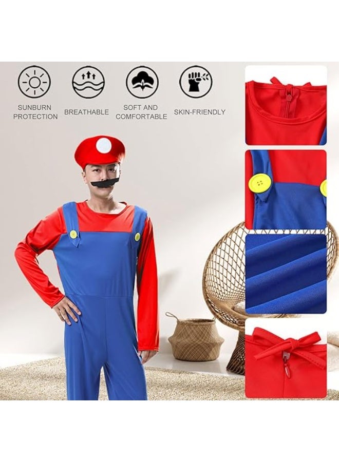 Mario Costume Luigi Costume Set, Luigi Costume, Cosplay Costume, Mario and Luigi Costume, Super Bros Cosplay Costumes, Women's Men's Outfit for Christmas, Carnival, Fancy Dress - Image 2
