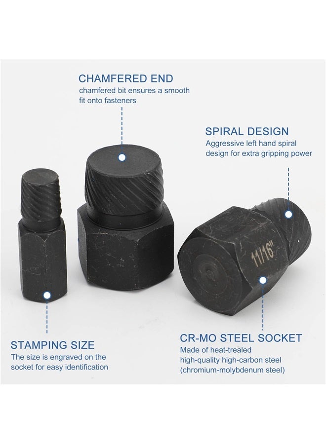 25pcs Broken Screw Extractor Set, High Hardness Threaded Screw Remover, Multi Functional Broken Bolt Extractor  - Image 4