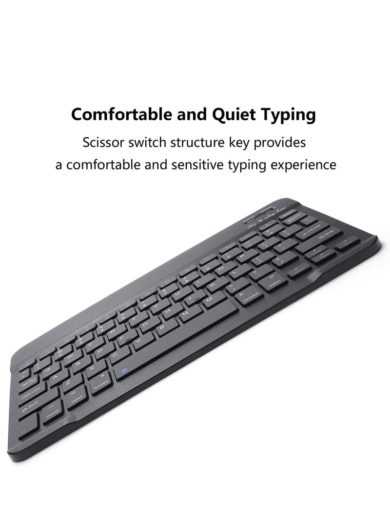 ELTRAZONE Rechargeable Bluetooth Keyboard & Mouse Combo Ultra-Slim Portable, Set for Android Windows Tablet Cell Phone iPhone iPad Pro Air Mini, iPad OS/iOS 13 and above. (BLACK) - Image 5