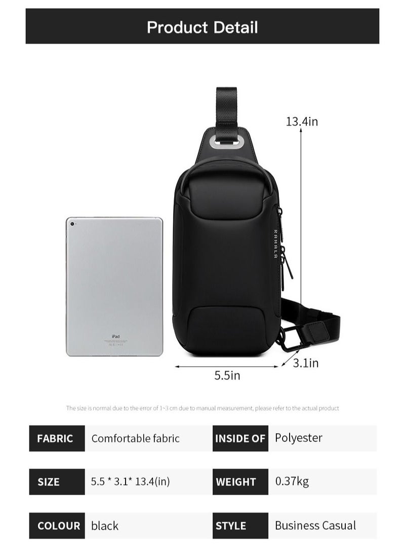 RAHALA BNG-132 Crossbody Shoulder Messenger Waterproof USB Recharge Sling Bag  - Image 4