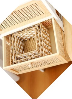 Generic 3-piece rattan organizer set. The set comes in 3 different sizes and shapes.  - Image 1
