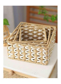 Generic 3-piece rattan organizer set. The set comes in 3 different sizes and shapes.  - Image 5