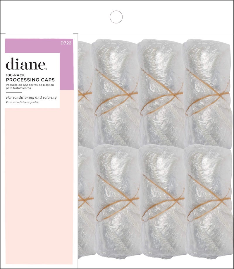 Diane Disposable Clear Processing Hair Caps, For Salons, DIY, Conditioning, Dyeing, Hair Treatments, Bag of 100, D722 - Image 1