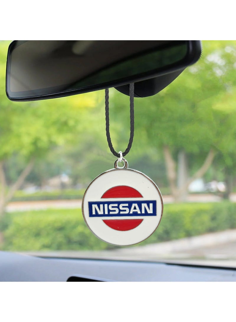 نيسان شعار السيارة الداخلية قلادة معدنية معلقة قلادة سلسلة الديكور - Image 1