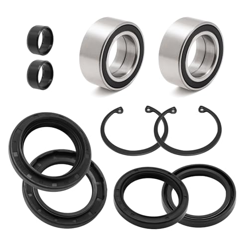 JAVIK Front Wheel Bearings Seals for Honda FourTrax 300 Rancher 350 400 420 Only for 4x4, OEM# 91051-HC5-003 91209-HN2-003 91256-HC5-003 - Image 1