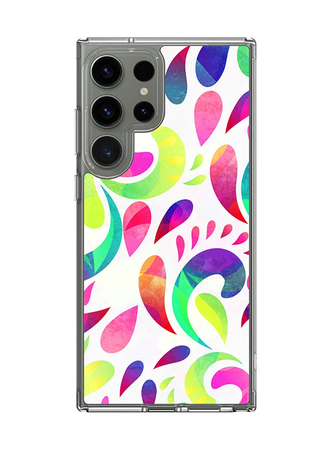Stylizedd Classic Clear Case for Samsung Galaxy S23 Ultra , Hybrid Soft Transparent Cover [ Designed for Samsung Galaxy S23 Ultra ] - Floral Blast Full Print - Image 1