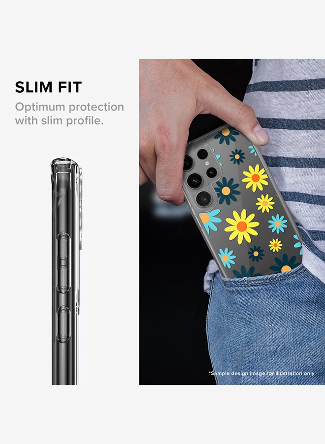 Stylizedd Classic Clear Case for Samsung Galaxy S23 Ultra , Hybrid Soft Transparent Cover [ Designed for Samsung Galaxy S23 Ultra ] - Floral Blast Full Print - Image 4