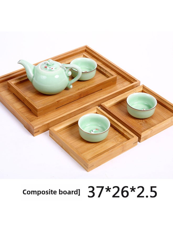 Bamboo Solid Wood Tea Tray Square Bamboo Tray Tea Set Tea Tray Customization