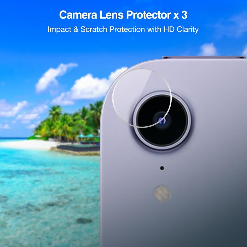 Procases 1 Pack Screen Protector For Ipad Mini (A17 Pro) 2024 / Mini 6 8.3 Inch 2021 With 3 Camera Lens Protector, 9H Hardness Hd Clear Tempered Glass Film Guard For Ipad Mini 6Th Generation - Image 3