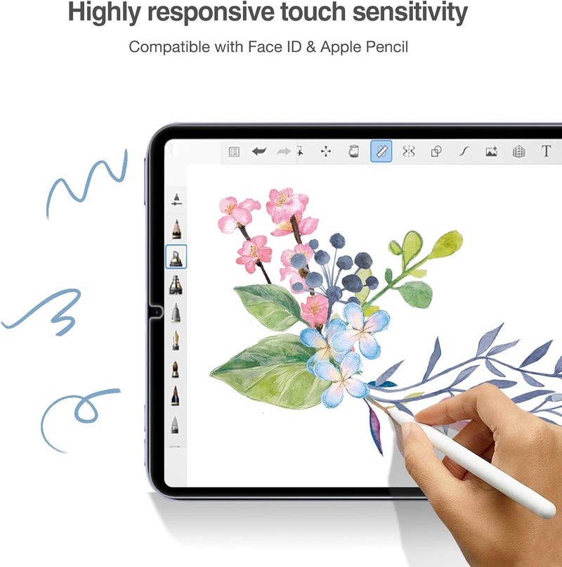 Procases 1 Pack Screen Protector For Ipad Mini (A17 Pro) 2024 / Mini 6 8.3 Inch 2021 With 3 Camera Lens Protector, 9H Hardness Hd Clear Tempered Glass Film Guard For Ipad Mini 6Th Generation - Image 4