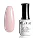 RARJSM Translucent Sheer Pink Gel Nail Polish LED UV Gel Soak Off Clear Pinky French Manicure Nude Pink Jelly Nail GelPolish Varnish Curing Requires 1pcs 15ml for Home Salon Nail Art DIY - Image 2