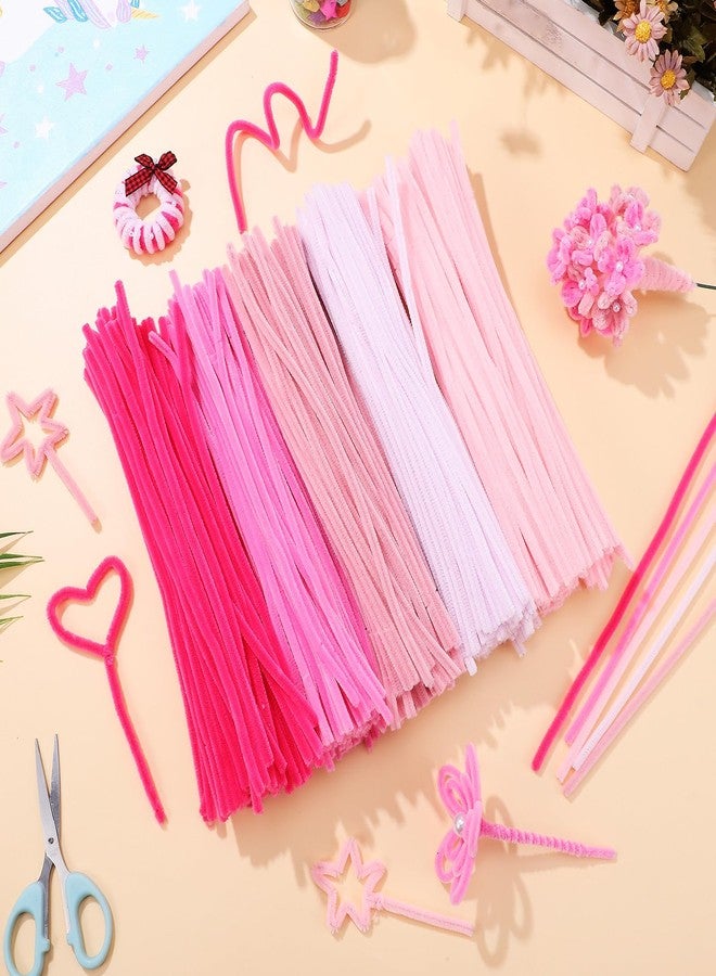 KALLORY 500 Pcs Pink Pipe Cleaners Christmas Pipe Cleaners Pastel Valentines Day Chenille Stems for DIY Hand Arts Chenille Stems for Flowers Wrapping Party Decorations - Image 5
