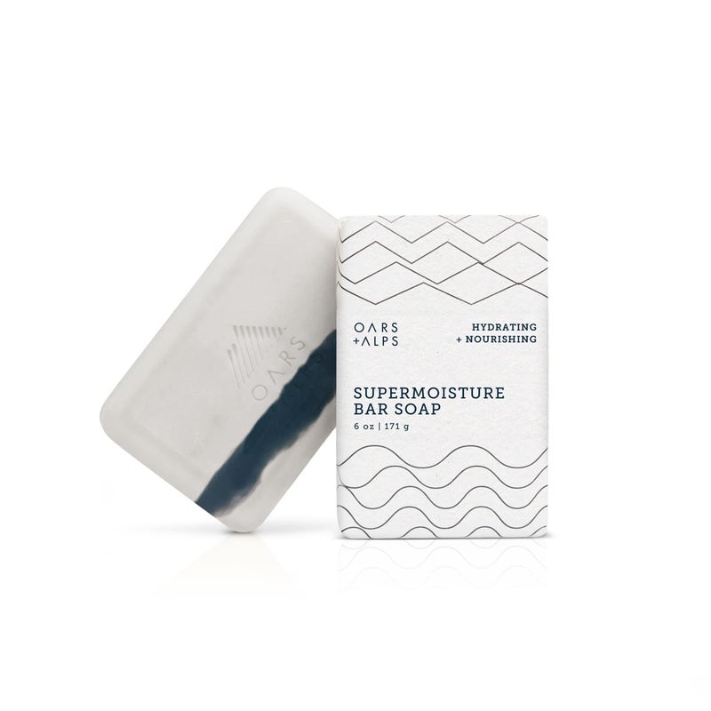 Oars + Alps Shea Butter, Coconut Oil Supermoisture Moisturizing Bar Soap for Men, Deep Cleaning Soap, Made with Clean Ingredients, All Skin Types, Cruelty Free, Paraben Free, Travel Size, 1pk, 6oz - Image 1