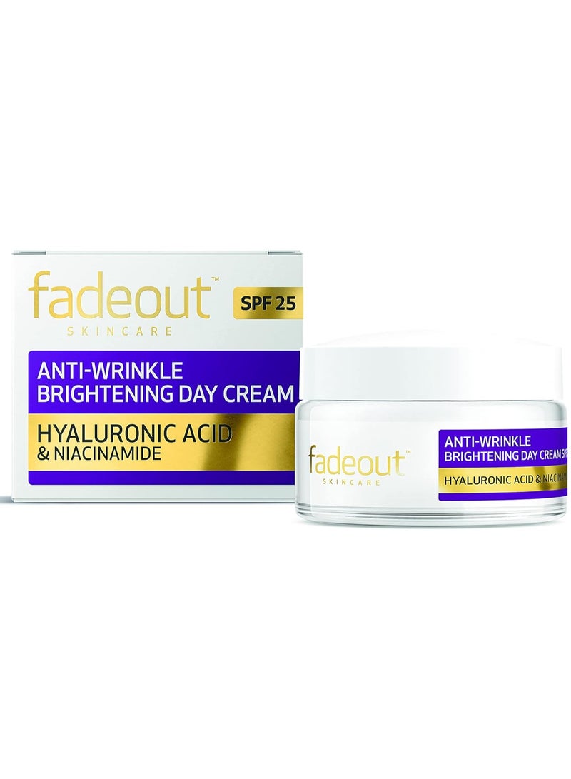 fadeout Anti Wrinkle Brightening Day Cream With SPF25 With Hyaluronic Acid & Niacinamide 50ml - Image 1
