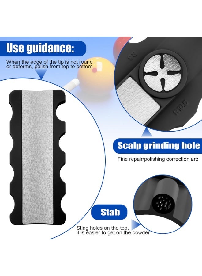 Soofam 5-in-1 Pool Cue Tip Shaper, Durable Plastic Stainless Steel Rapid Repair Kit for Snooker/Pool Cues with Burnisher & Trimmer - Image 5