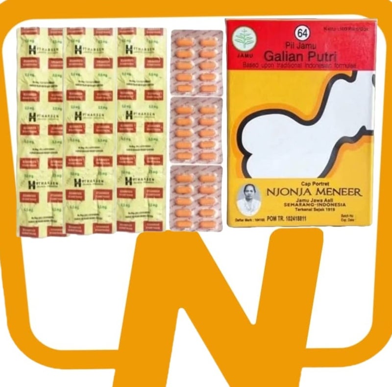 HARSEN 3 strips of nutritional supplements and 3 vitamins with original Indonesian Jamo 64 pills