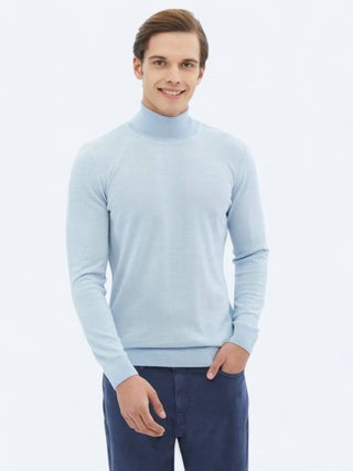 Blue Full Turtleneck Plain Knit Wool Blend Knitwear Sweater - pzsku/ZCF7880CC8AA681EB9A4BZ/45/1750857265/09392bda-2259-40c4-9f7a-00228d3c8fb7