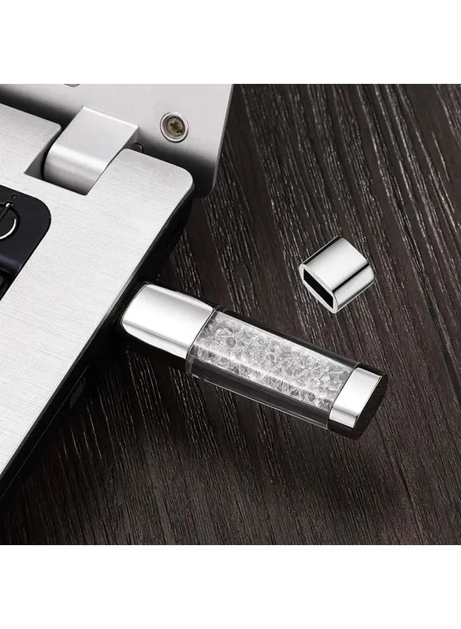 LansTen USB 3.1 محرك فلاش 128 جيجابايت محرك ذاكرة أبيض كريستال لطيف - Image 3