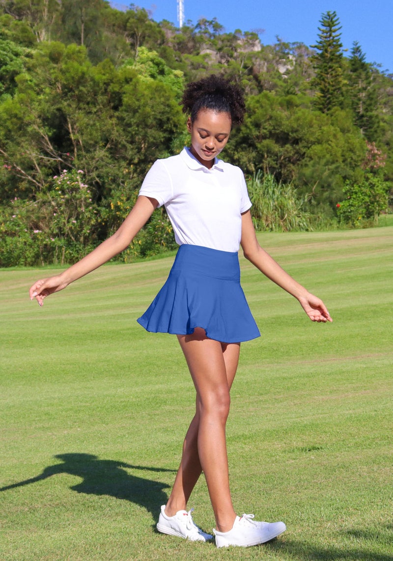 SANTINY Pleated Tennis Skirt for Women with 4 Pockets Women's High Waisted Athletic Golf Skorts Skirts for Running Casual (Royal Blue_S) - Image 3