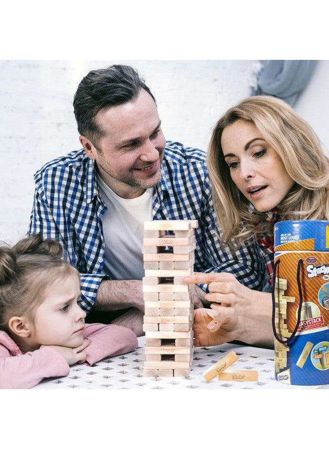 SKOODLE Quest Stackrr Tube Tumbling Tower Game with 54 Precision Wooden Blocks of Premium Beachwood, Fun Game for Adults and Kids, 1 or More Players - Image 2