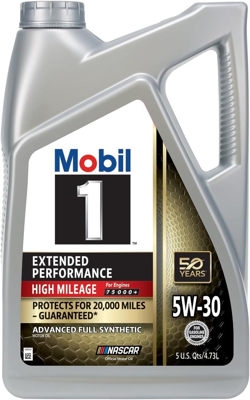 Mobil 1 Extended Performance High Mileage Full Synthetic Motor Oil 5W-30, 5 Quart - Image 2