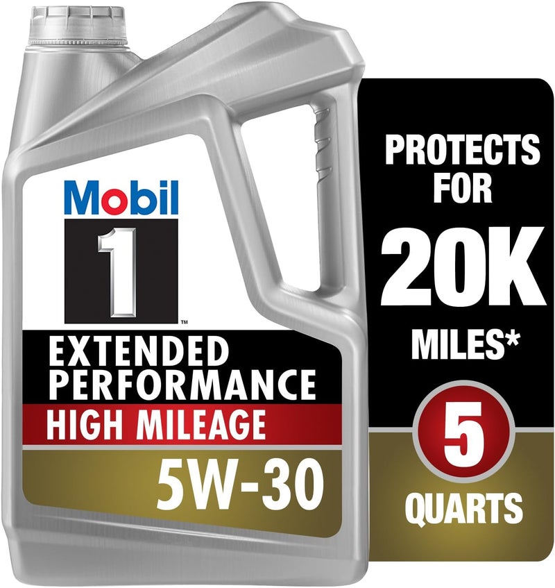 Mobil 1 Extended Performance High Mileage Full Synthetic Motor Oil 5W-30, 5 Quart - Image 1