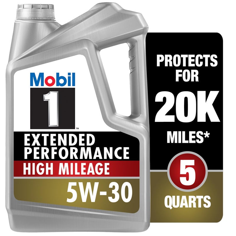 Mobil 1 Extended Performance High Mileage Full Synthetic Motor Oil 5W30 5 Quart - Image 2