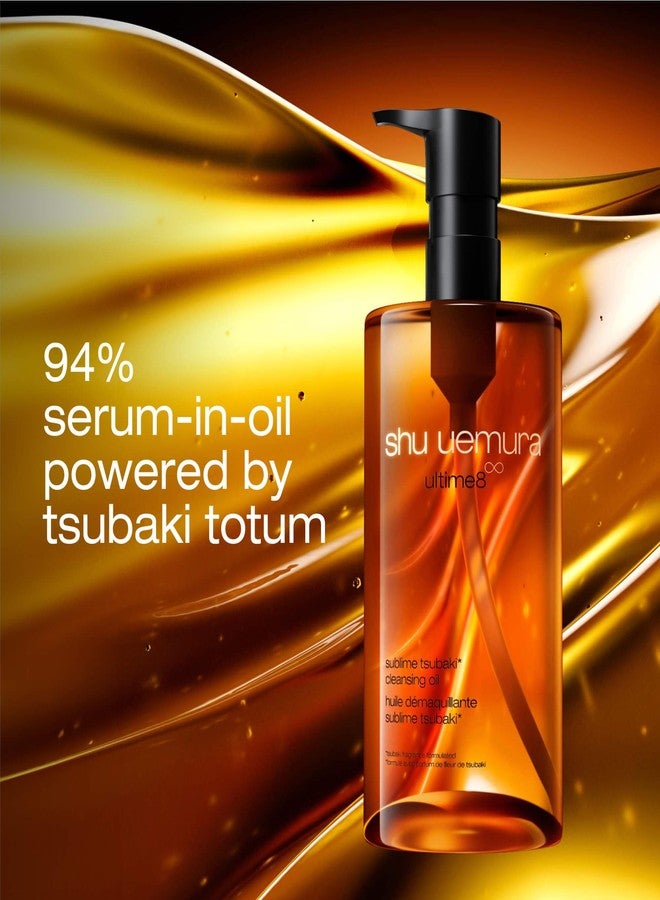 shu uemura Ultime8 Sublime Tsubaki Cleansing Oil, Gentle Makeup Remover and Facial Cleanser for All Skin Types, 1.7 Fl. Oz. - Image 4