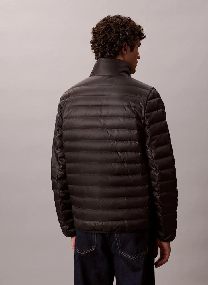 CALVIN KLEIN Long Sleeve Lightweight Nylon Channel Jacket