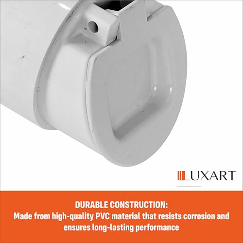 LUXART PVC Drain Backflow Valve 4 Inch (110 mm) | Anti-Rat, Anti-Cockroach & Anti-Snake Non-Return Water Valve with Strainer Cap for Bathroom & Outdoor Drains - Image 2
