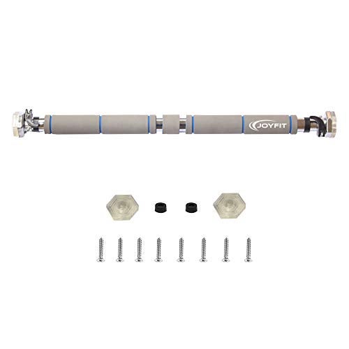 Joyfit Home Exercise Pull Up Bar| Anti-Lock System with Perfect Door Frame Fit|Chin up Bar with Hexagonal Safety System|2 Safety Tension Lever for Safe Upper & Lower Body Exercises for Men (Gry_BLU) - Image 1