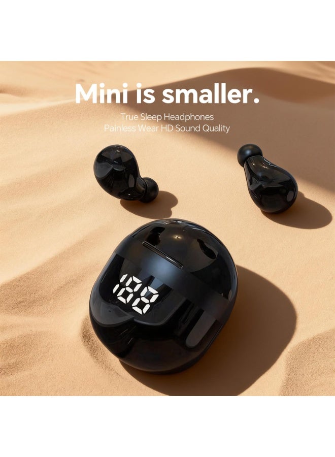 سماعات أذن صغيرة غير مرئية لاسلكية تعمل بالبلوتوث، سماعات أذن صغيرة مخفية صغيرة الحجم للعمل، سماعات رأس صغيرة، سماعة أذن لاسلكية غير مرئية للنوم IPX5 مقاومة للماء لقنوات الأذن الصغيرة - Image 3