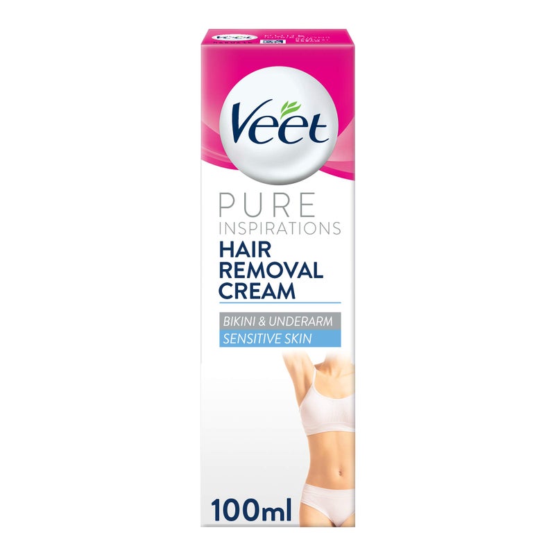 Veet Bikini and Underarm Hair Removal Cream, 100ml