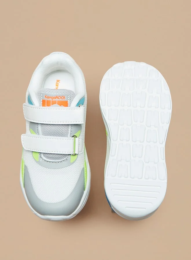 kangaROOS Boys' Textured Sports Shoes with Hook and Loop Closure