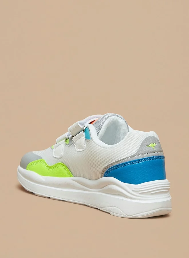 kangaROOS Boys' Textured Sports Shoes with Hook and Loop Closure