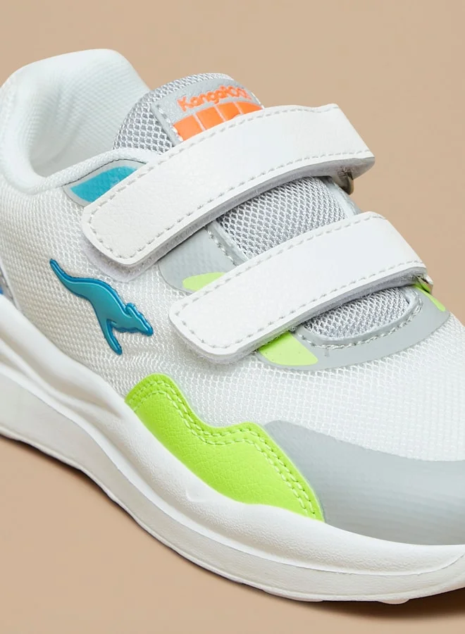 kangaROOS Boys' Textured Sports Shoes with Hook and Loop Closure