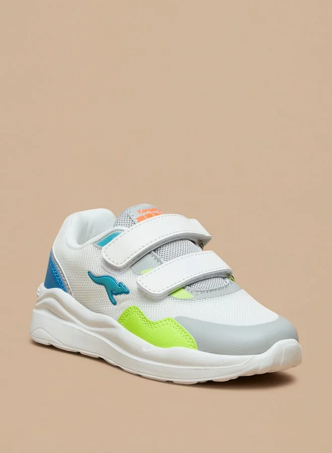 kangaROOS Boys' Textured Sports Shoes with Hook and Loop Closure